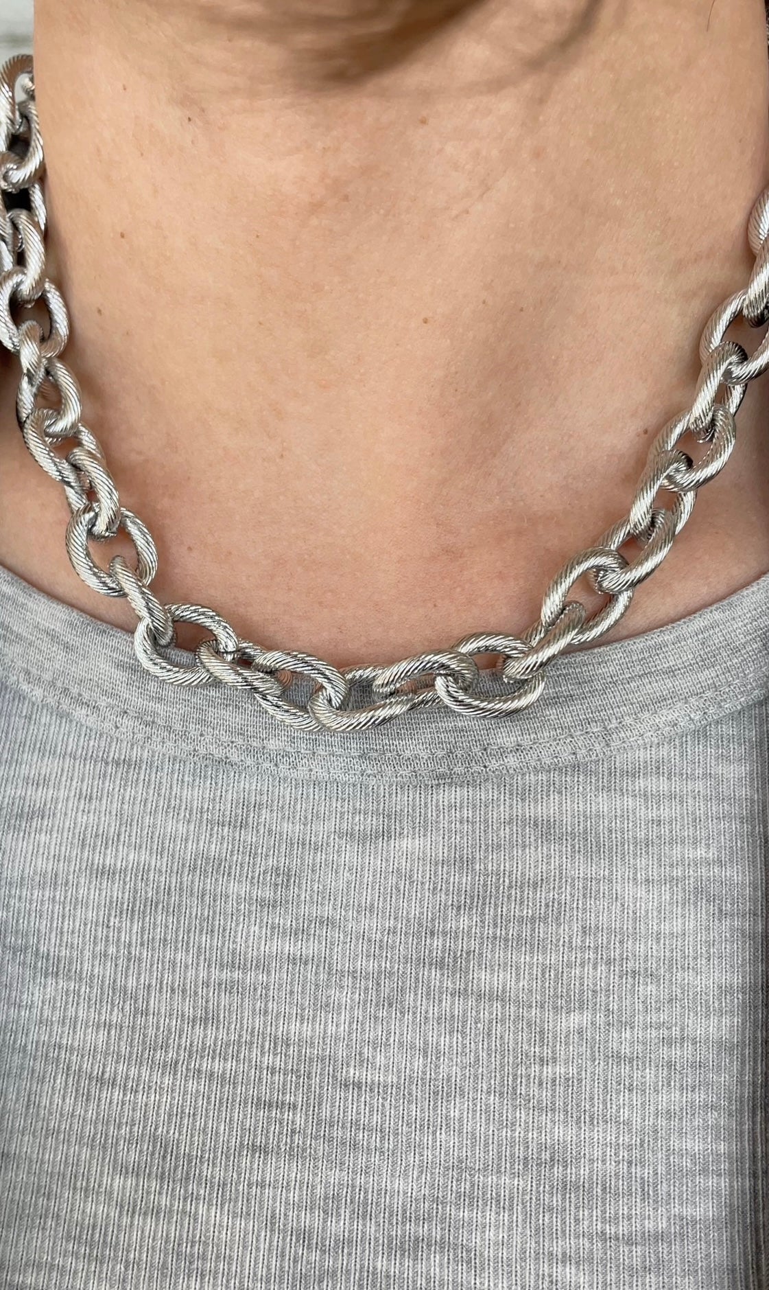Collier Striped Bold Chain