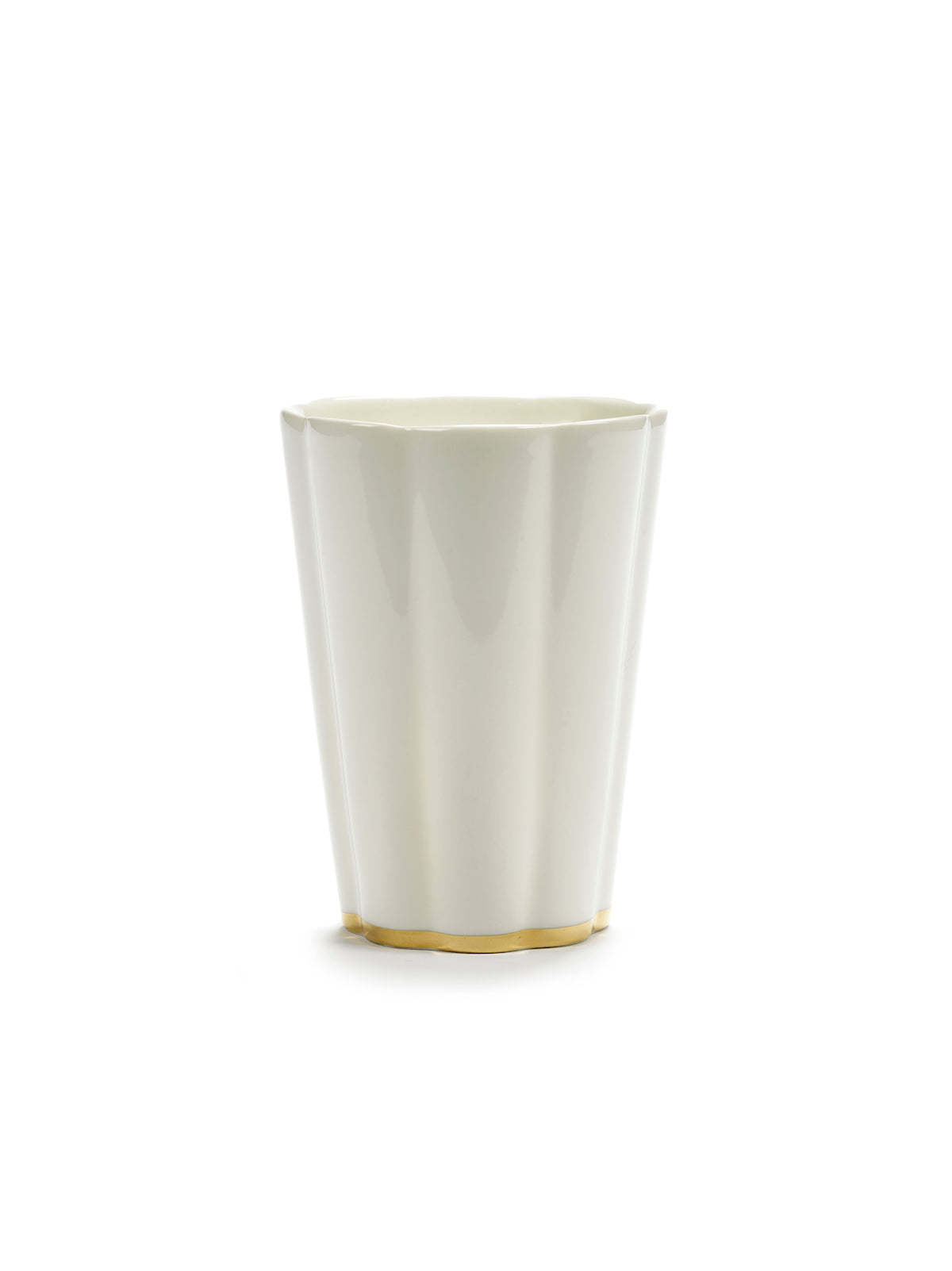 Lot De 4 Mugs L - Blanc - Or Desiree - By Roger Van Damme