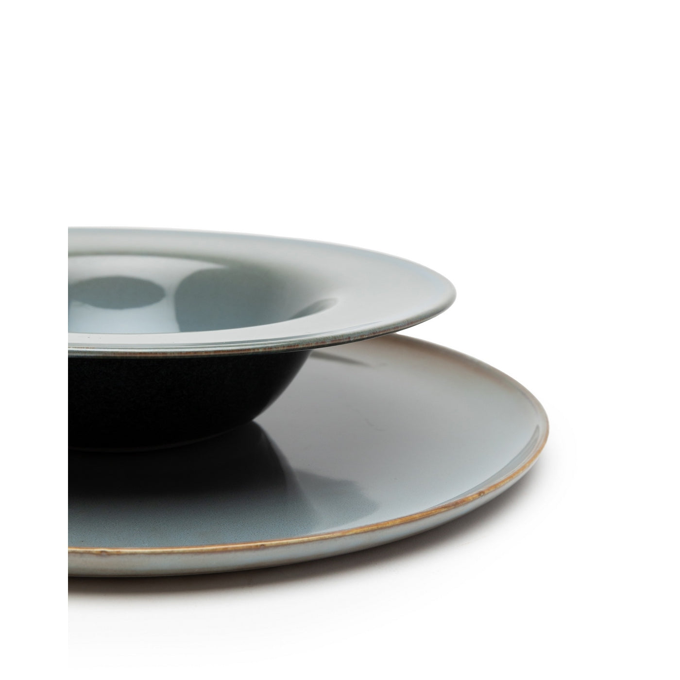 Terres De Rêves - 8 Assiettes À Pâtes S - Dark Blue/Smoky Blue - Anita Le Grelle
