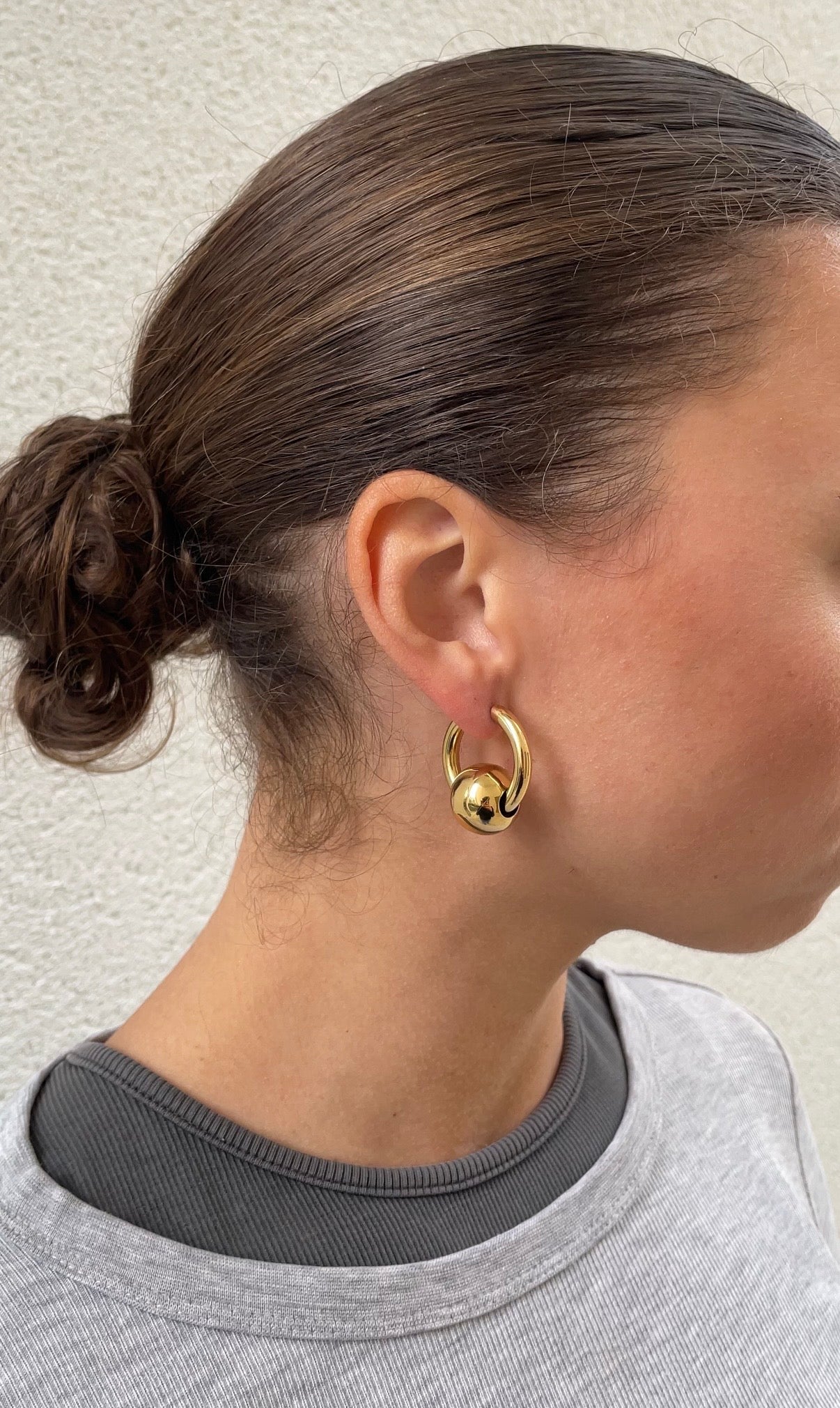 Boucles D'Oreilles Round X Hoop