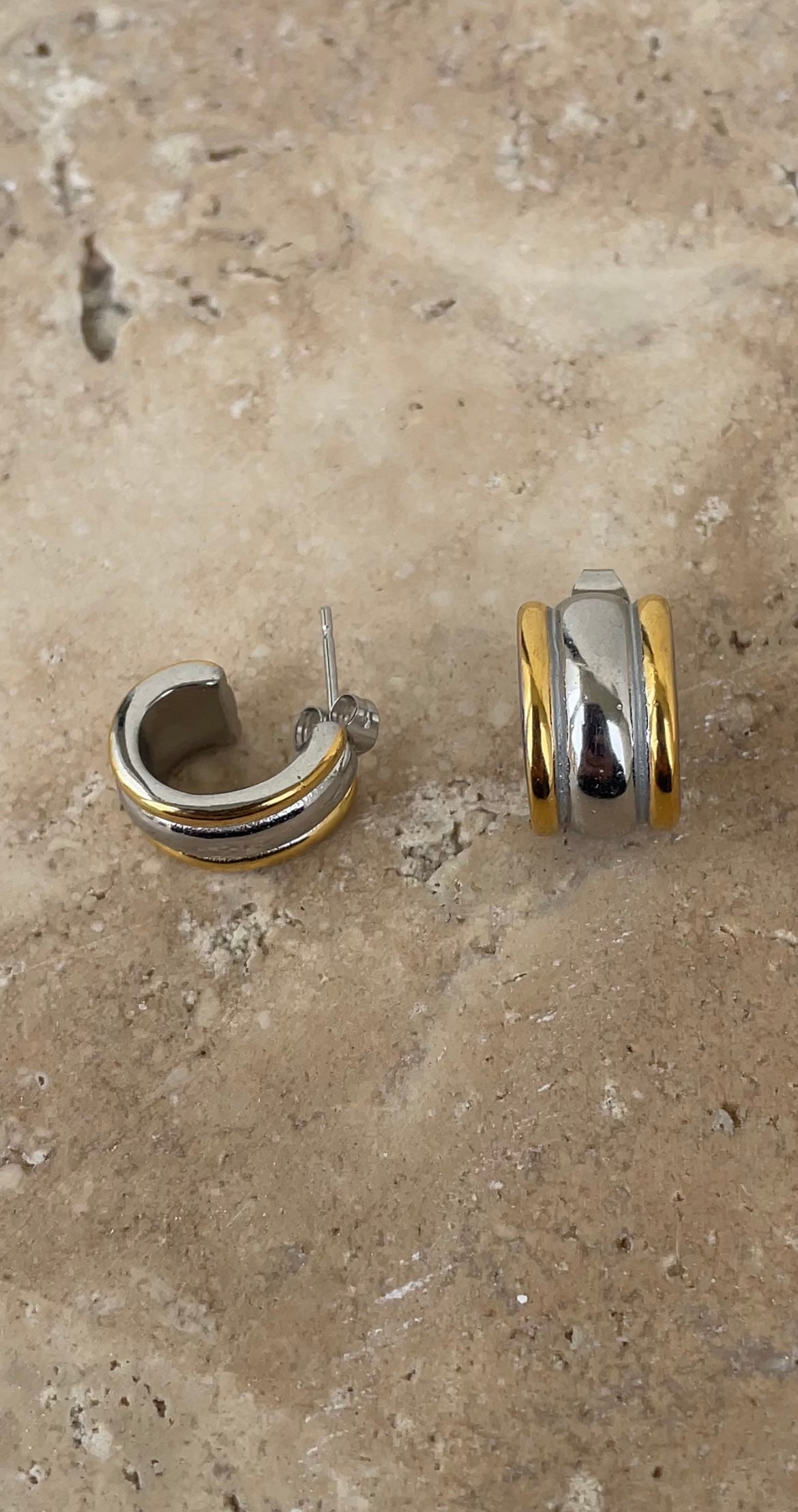 Boucles D'Oreilles Bicolor