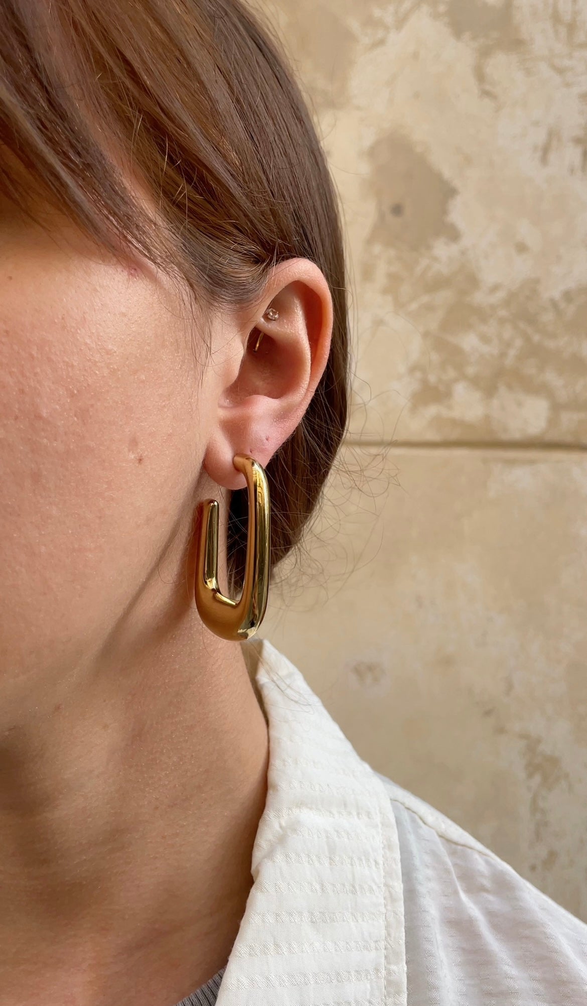 Boucles D'Oreilles Huge Rectangular