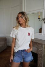 T-Shirt Sequins Charli - Blanc