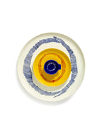 Lot De 4 Assiettes Tapas S - Bleu Foncé - Blanc Feast - By Ottolenghi
