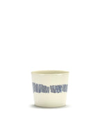 Lot De 4 Tasses À Expresso - Blanc - Bleu Feast - By Ottolenghi