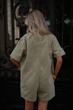Combishort En Jean Suzon - Kaki