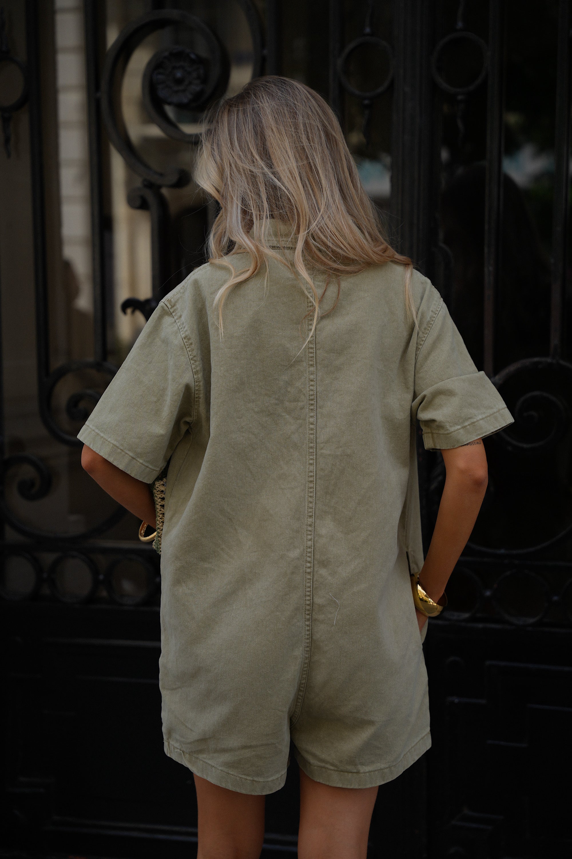 Combishort En Jean Suzon - Kaki
