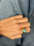 Bague Big Amazonita