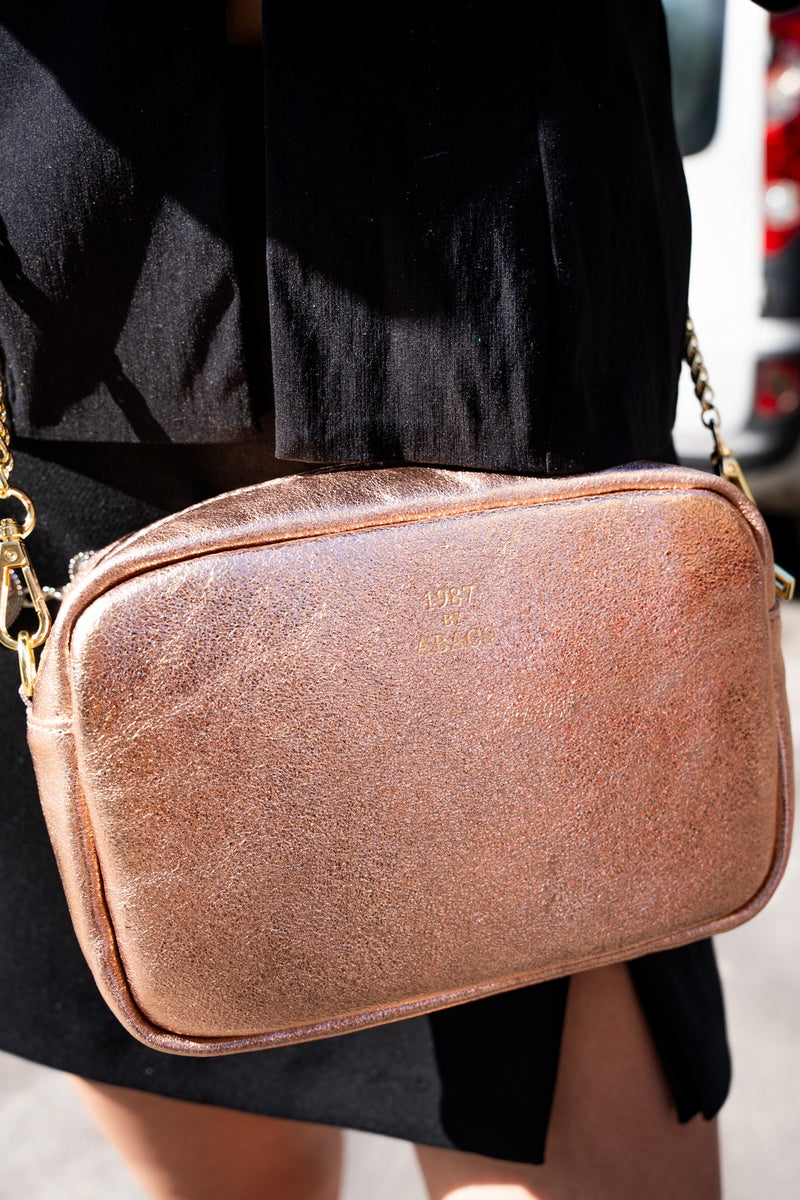 Sac À Bandoulière Amaia - Rose Metallique
