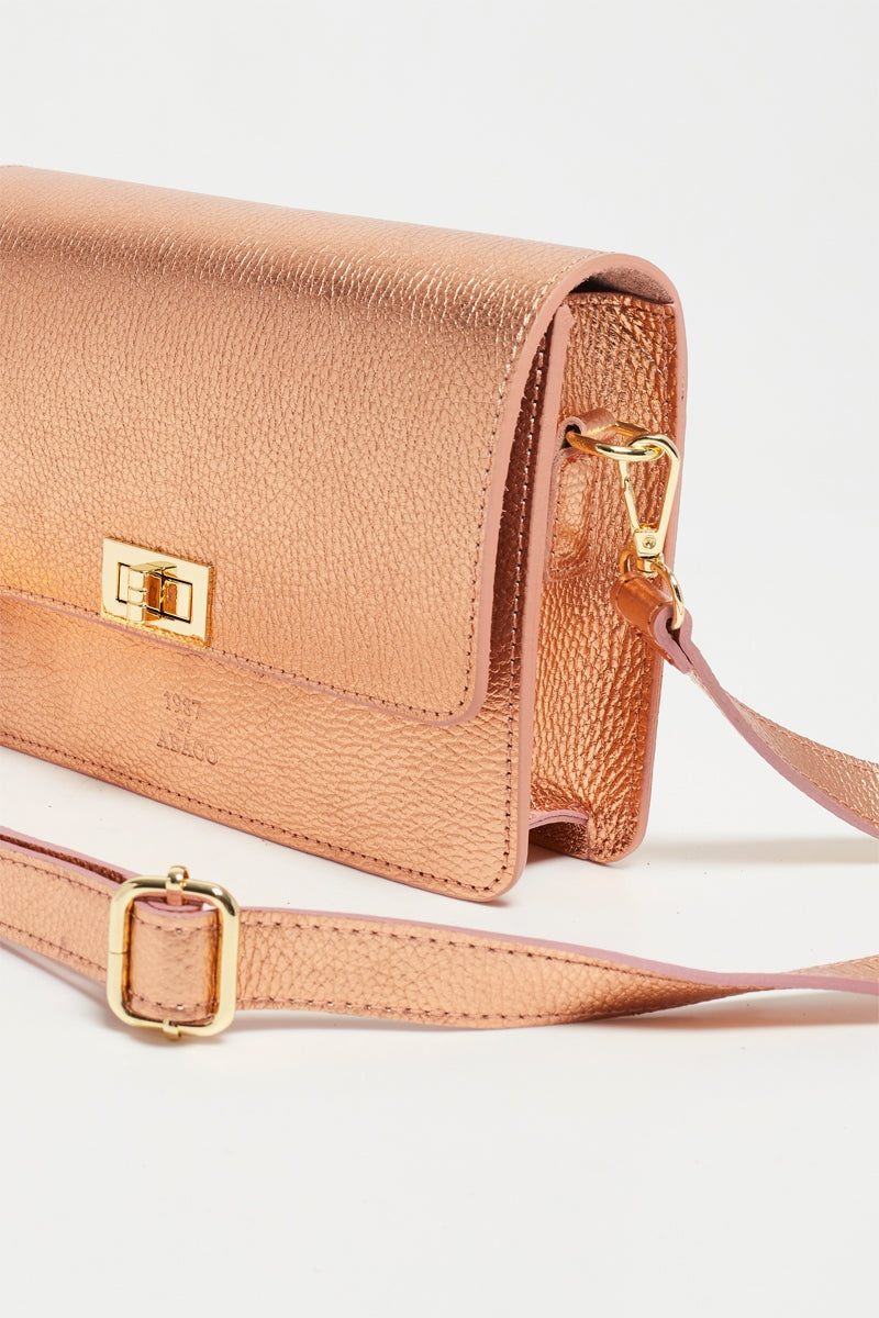 Sac A Badouliere Gaya - Rose Metallique