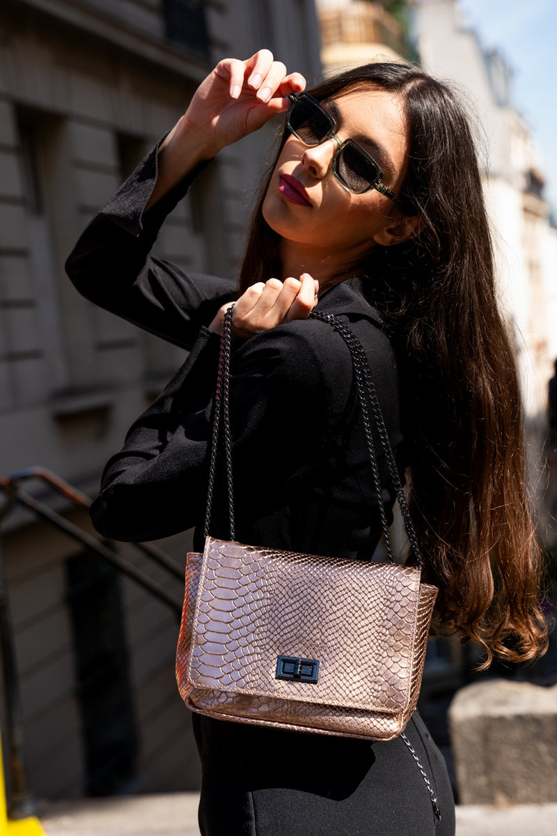 Sac À Bandoulière Tatou - Rose Metallique