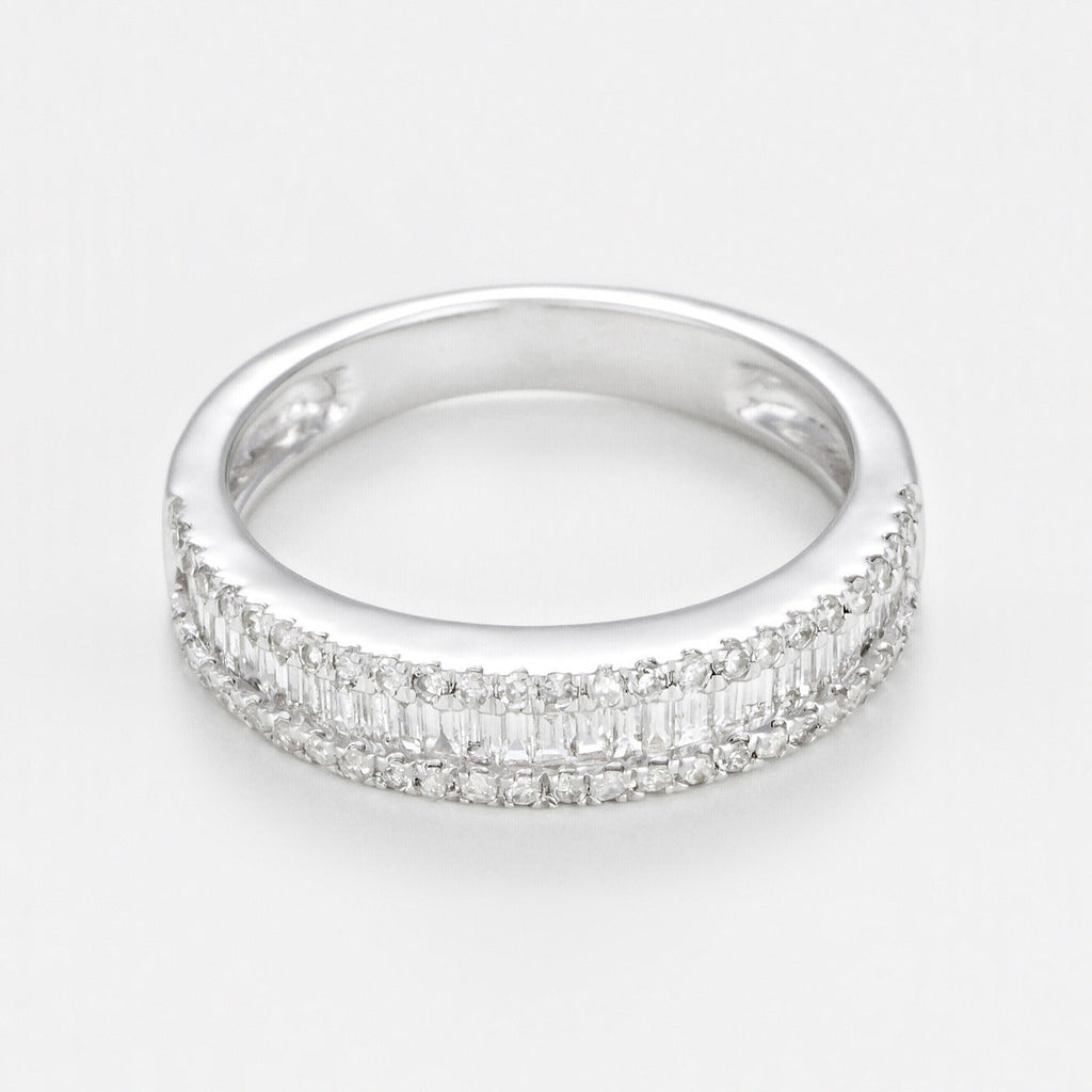 Bague "Marabella" D0,63/81 - Or Blanc 375/1000