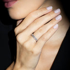 Bague "Marabella" D0,63/81 - Or Blanc 375/1000