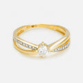 Bague "Joli Solitaire" - Diamants 0,07/18 + 0,20/1 - Or Jaune