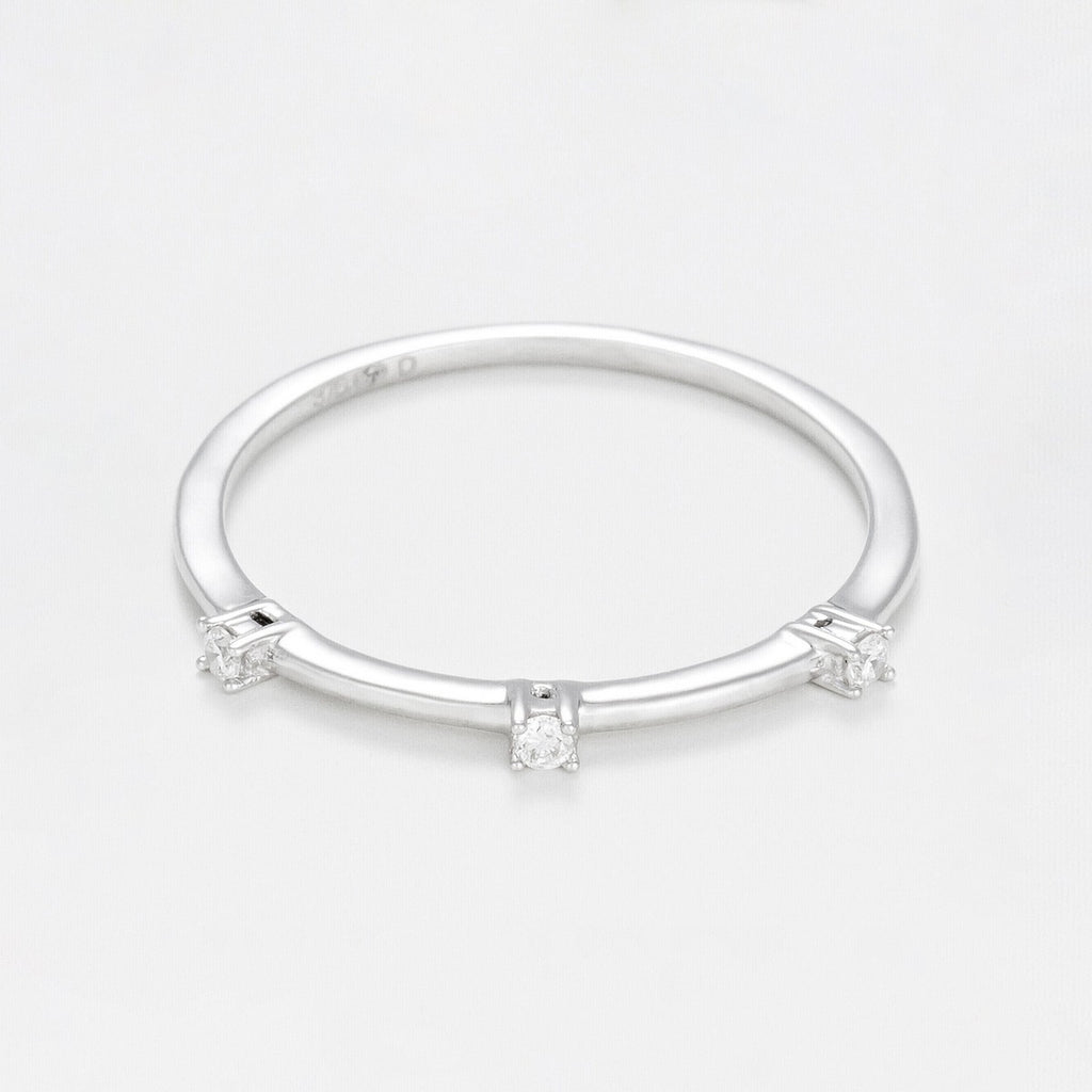 Set De 4 Bagues "Harmonie" Diamants 0,16Ct/27 - Or Tricolore