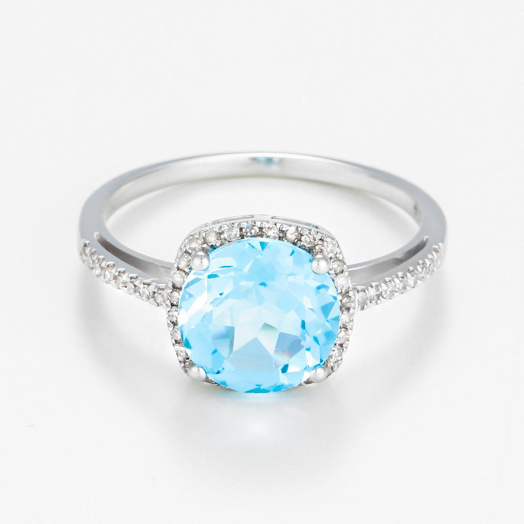 Bague "Rio Grande" D0,22Ct/42 Gam 2Ct - Or Blanc 375/1000