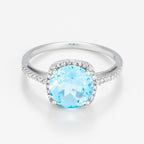 Bague "Rio Grande" D0,22Ct/42 Gam 2Ct - Or Blanc 375/1000
