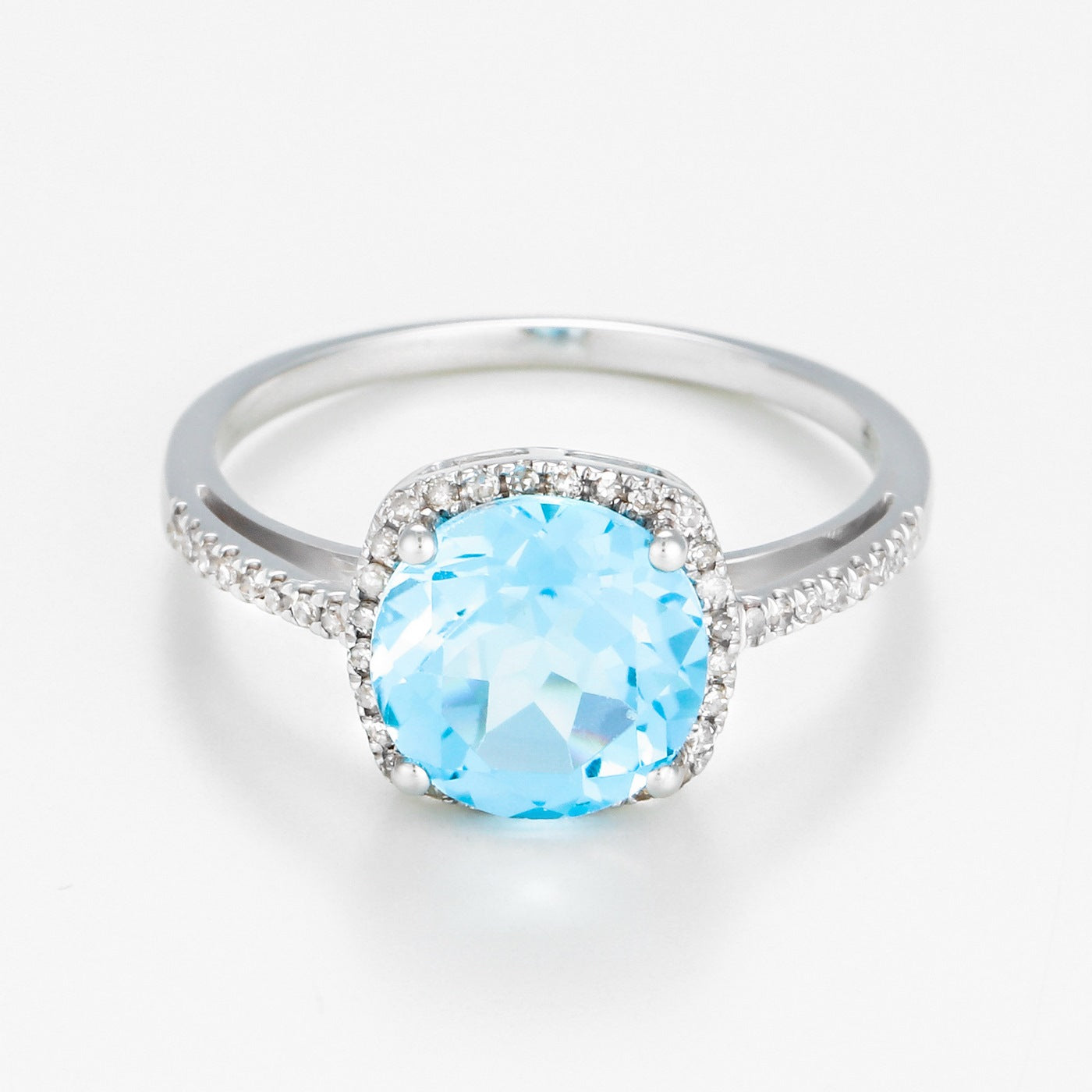 Bague "Rio Grande" D0,22Ct/42 Gam 2Ct - Or Blanc 375/1000