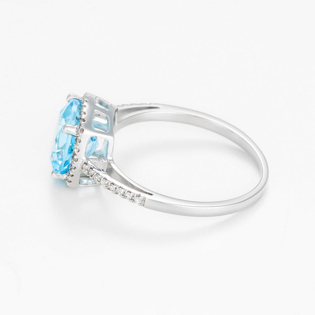 Bague "Rio Grande" D0,22Ct/42 Gam 2Ct - Or Blanc 375/1000