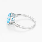 Bague "Rio Grande" D0,22Ct/42 Gam 2Ct - Or Blanc 375/1000