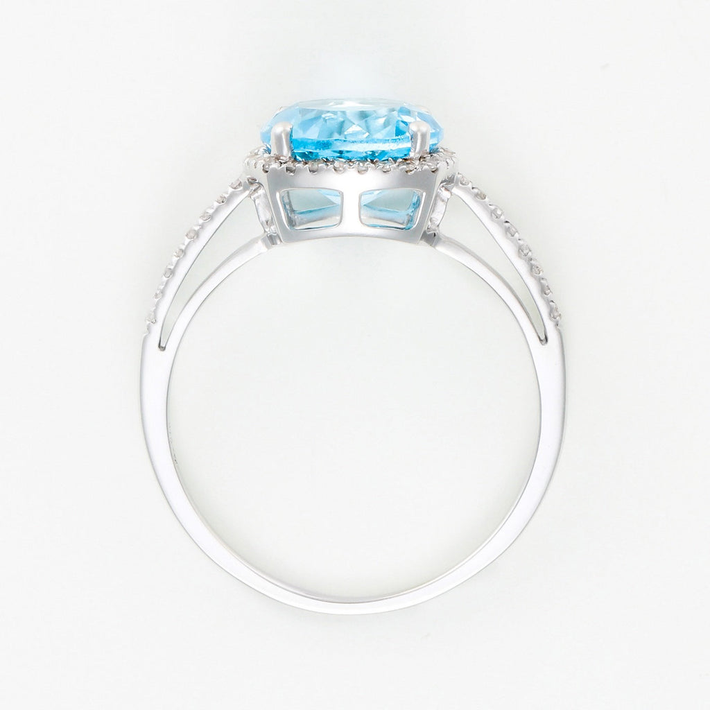 Bague "Rio Grande" D0,22Ct/42 Gam 2Ct - Or Blanc 375/1000