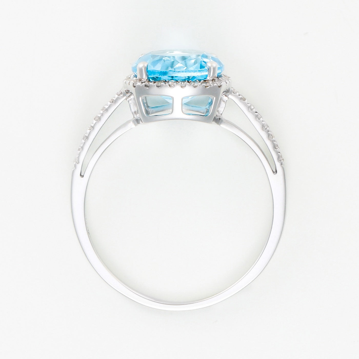 Bague "Rio Grande" D0,22Ct/42 Gam 2Ct - Or Blanc 375/1000