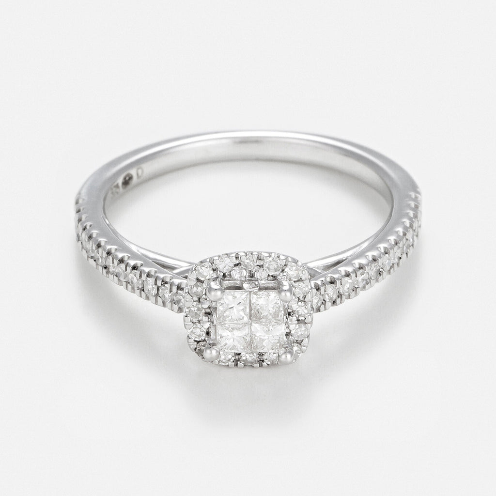 Bague "Brillant Duo" Diamants 0,52/73