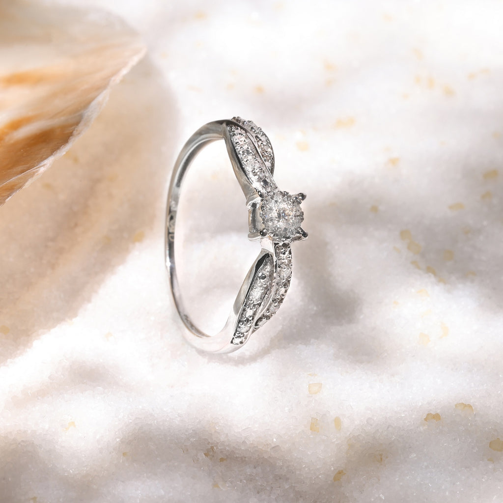 Bague "Eclat Joli" Diamant 0,12/18 - Or Blanc