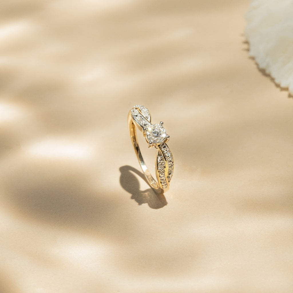 Bague "Eclat Joli" Diamant 0,12/18 - Or Jaune