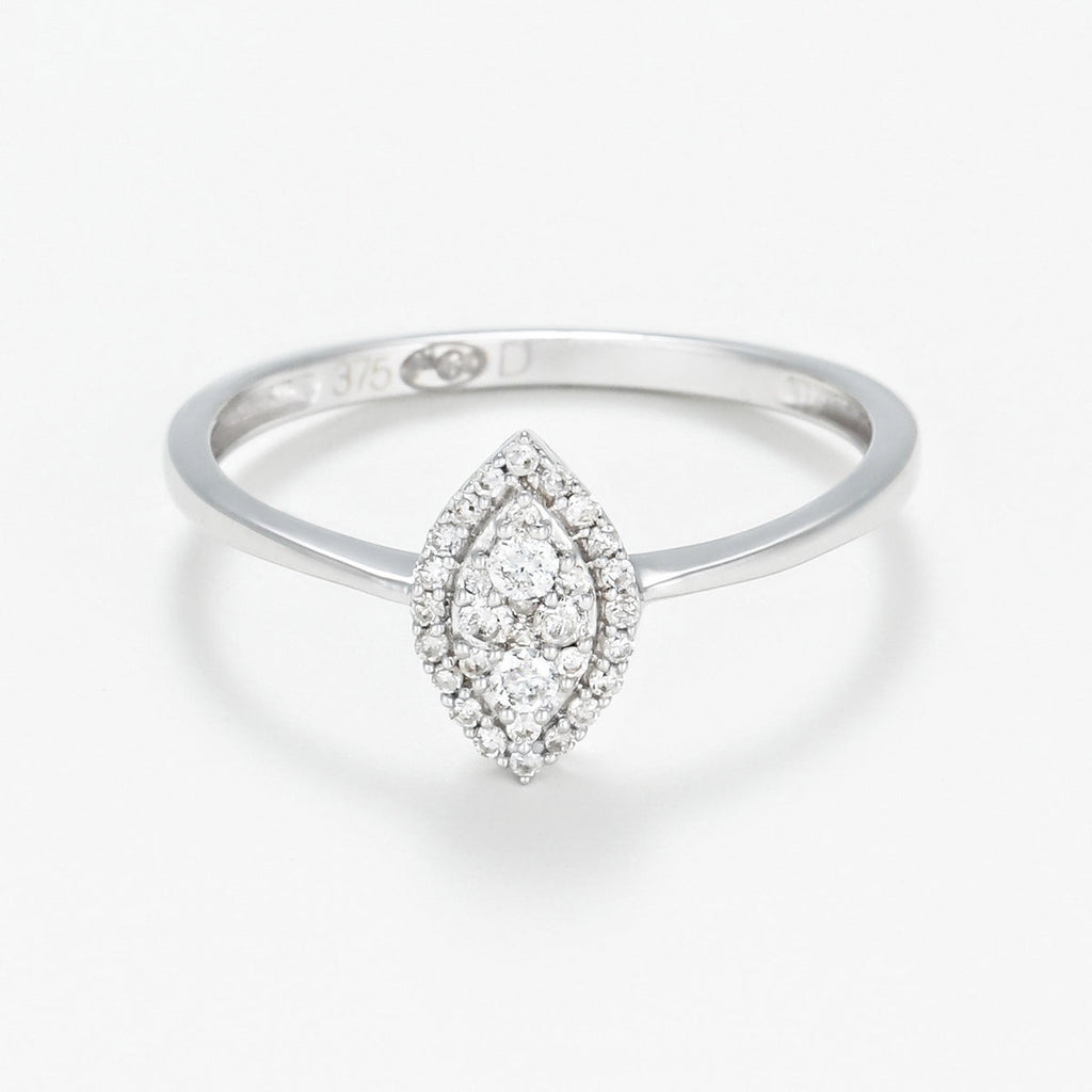 Bague Diamants "Itzer" D 0,15/32 - Or Blanc 375/1000
