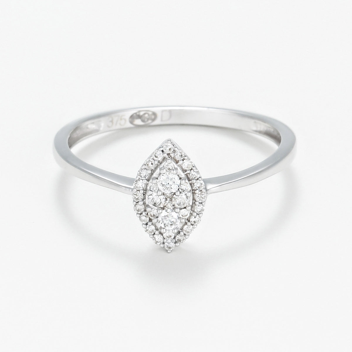 Bague Diamants "Itzer" D 0,15/32 - Or Blanc 375/1000