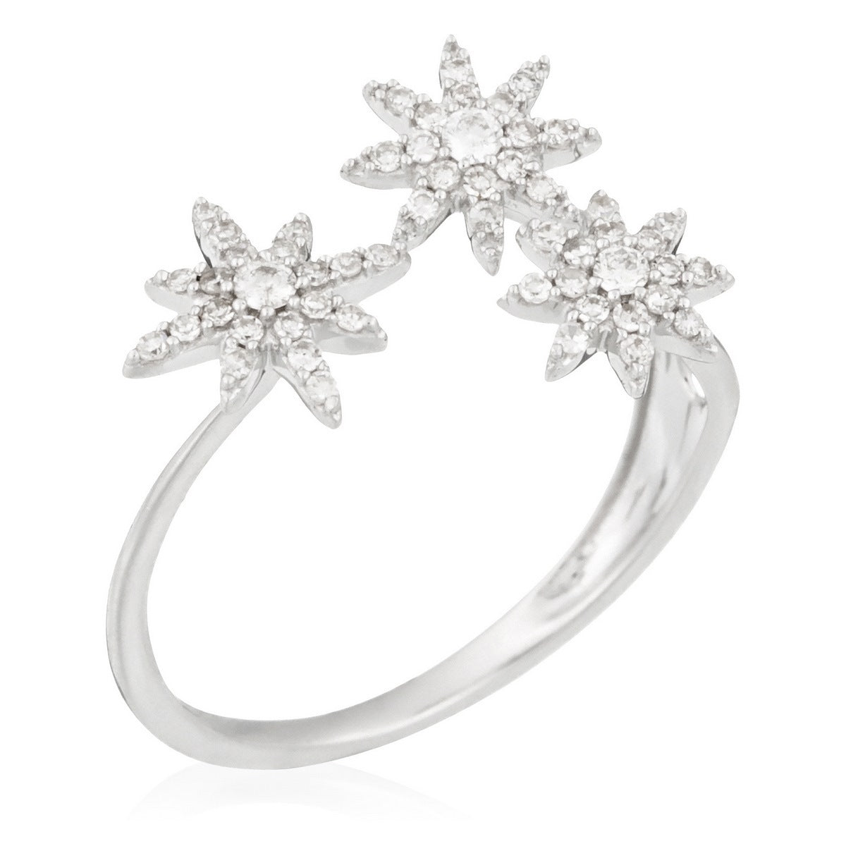 Bague "Bouquet Glacé" D0,20/55 - Or Blanc