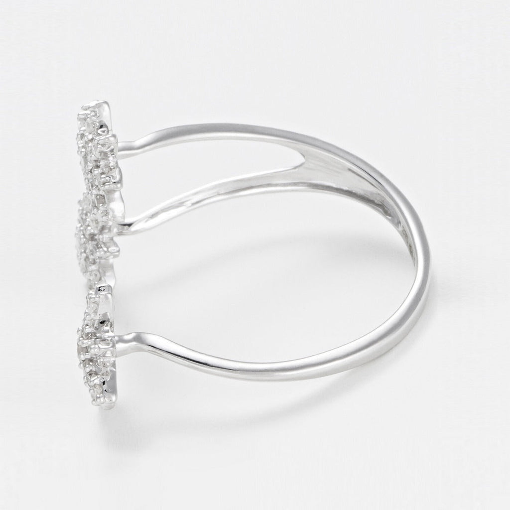 Bague "Bouquet Glacé" D0,20/55 - Or Blanc