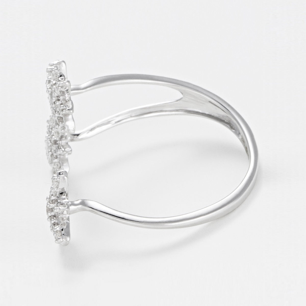 Bague "Bouquet Glacé" D0,20/55 - Or Blanc