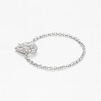 Bague Chaine "Invisible Tear" Topaze 0,25Ct/1 Diamant 0,05/15  - Or Blanc