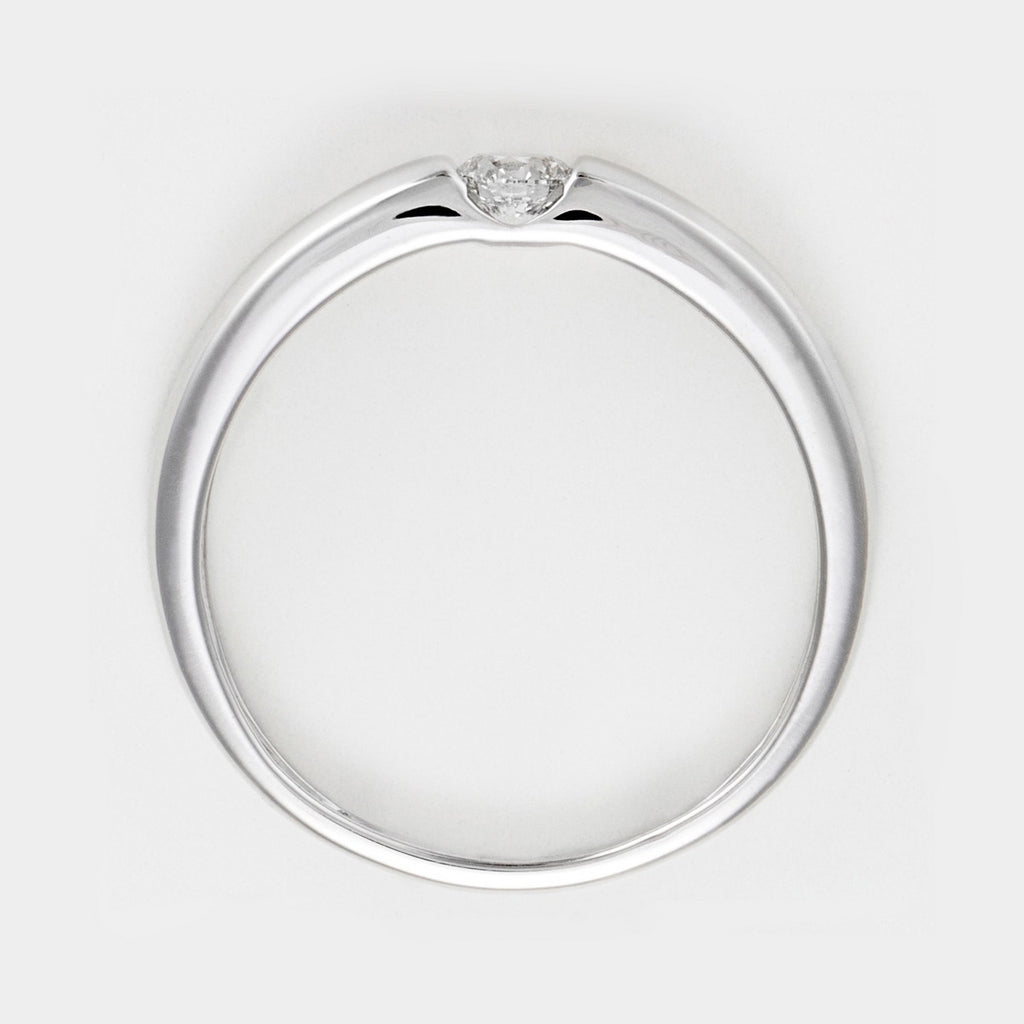 Bague "Solitaire Calabria" Diamants: 0,19/1 - Or Blanc