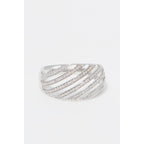 Bague "La Splendide" D0,25/86 - Or Blanc 375/1000