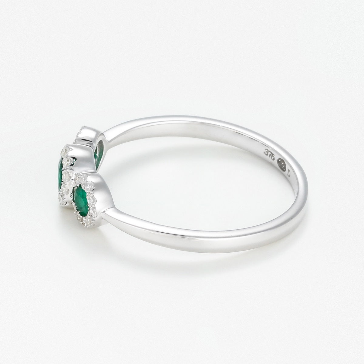 Bague Trio Des Emeraudes - Or Blanc