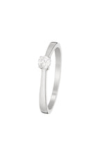 Bague "Solitaire Envoûtant" D0,11/1 - Or Blanc 375/1000