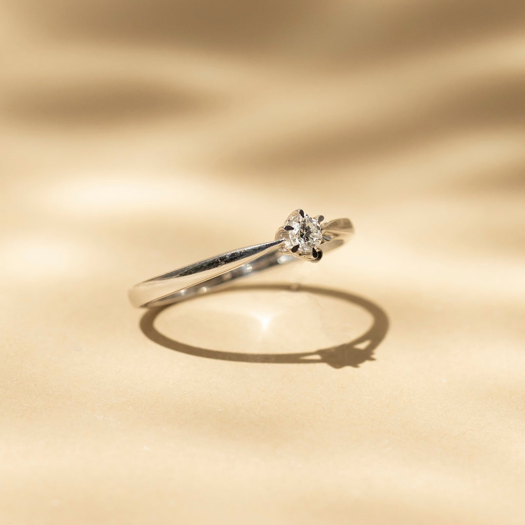 Bague "Solitaire Envoûtant" Diamant 0,11/1 - Or Blanc