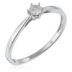 Bague "Solitaire Envoûtant" Diamant 0,11/1 - Or Blanc