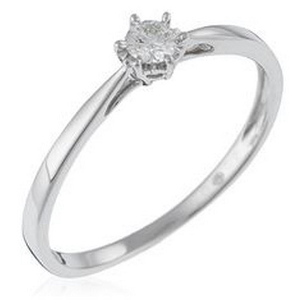Bague "Solitaire Envoûtant" Diamant 0,11/1 - Or Blanc