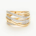 Bague "Méli-Mélo Scintillant" D0,12/40 - Or Jaune