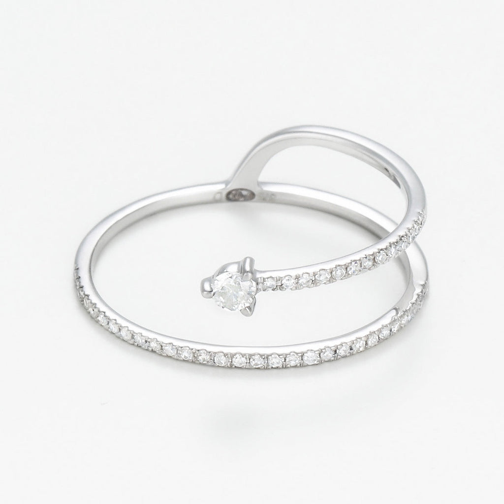 Bague Diamants "San Diego" D 0,15/43 - Or Blanc