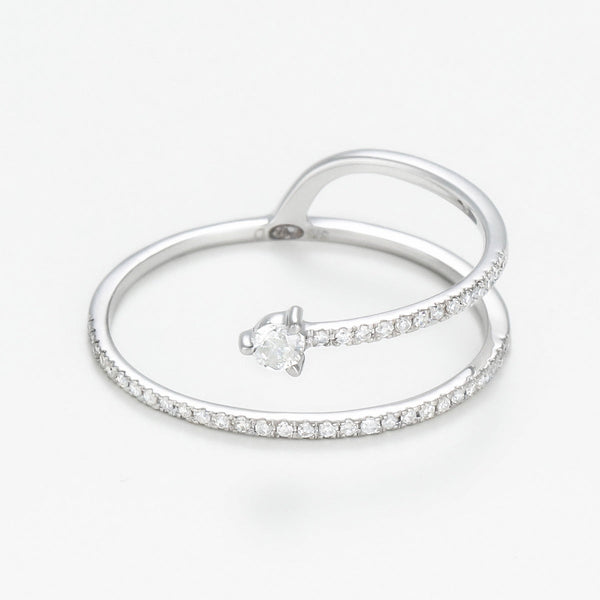 Bague Diamants "San Diego" D 0,15/43 - Or Blanc