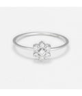 Bague "Fleur De Diamant" - D0,12/7 - Or Blanc