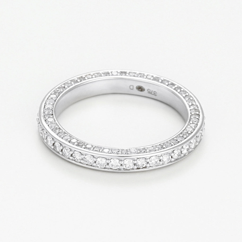 Bague "Alliance Tris" 1 Ct/141 - Or Blanc 375/1000