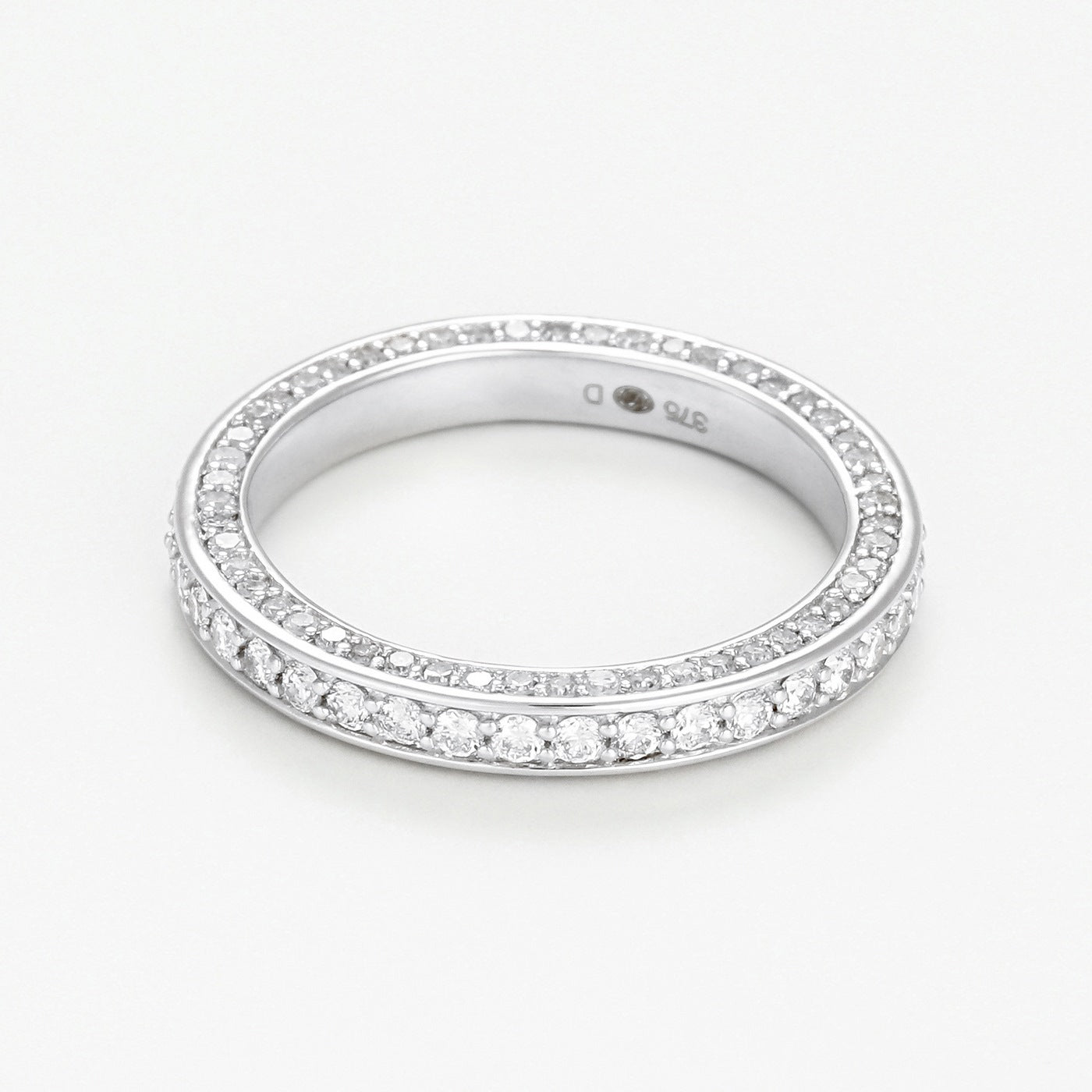 Bague "Alliance Tris" 1 Ct/141 - Or Blanc 375/1000