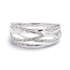 Bague "Entrelacs Eternel" Diamants D0,18Ct/36 - Or Blanc