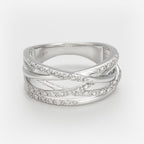Bague "Entrelacs Eternel" Diamants D0,18Ct/36 - Or Blanc